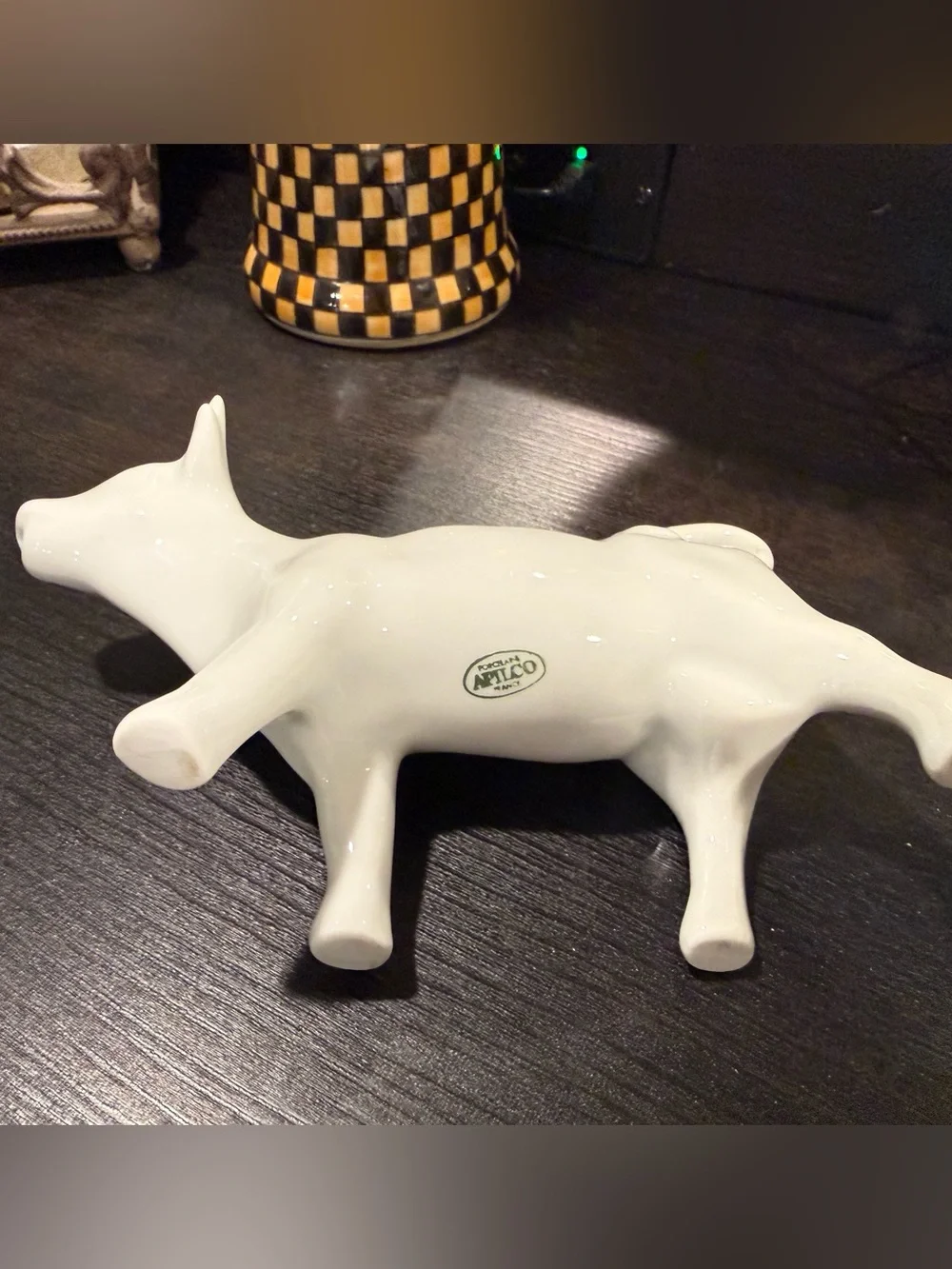 Williams Sonoma Apilco Porcelain White Ceramic Cow Creamer Pitcher